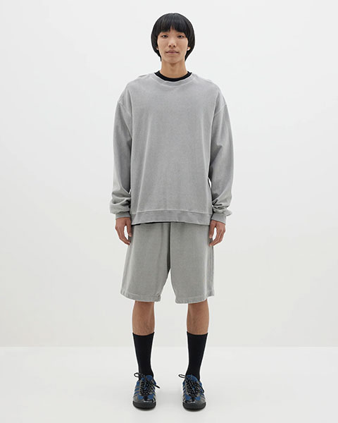 Bassike pigment dyed fleece crew sweat