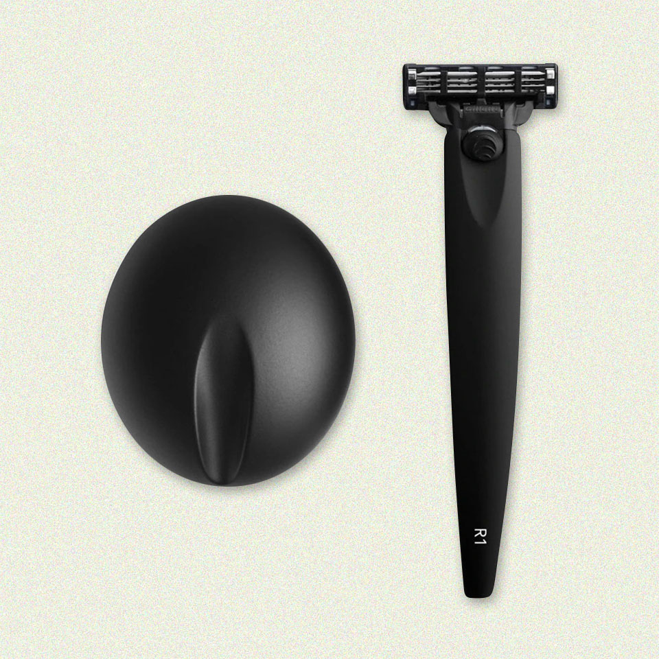 Bolin Webb R1 Matte Black Razor & Black Stand