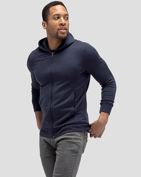 Unbound Merino Men's Compact Travel Hoodie